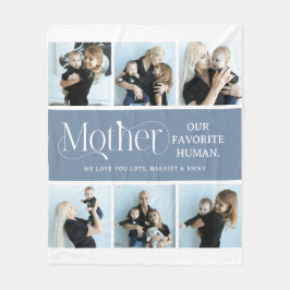 Sentimentale Fotocollage Mutter Andenken  Fleecedecke