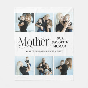 Sentimentale Fotocollage Mutter Andenken  Fleecedecke
