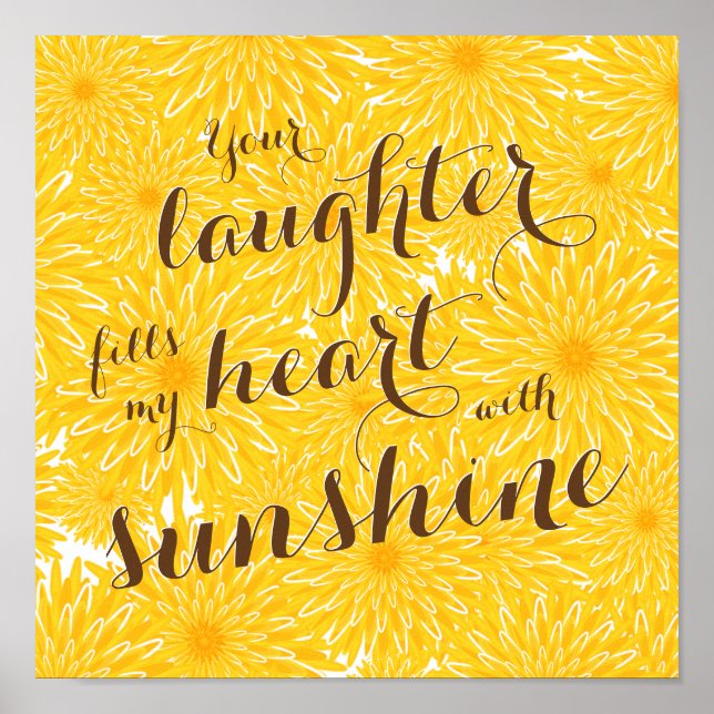 sentimentales Lachen füllt meine Herzleuchter Poster (Vorne)