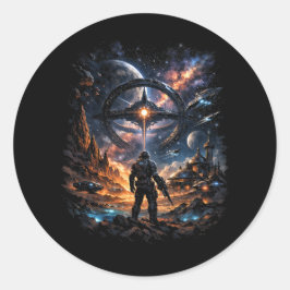 Sentinel of the Star Gate Runder Aufkleber