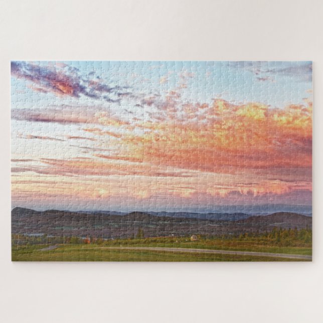 Sentinel Rock Sunset, Vermont Puzzle (Horizontal)