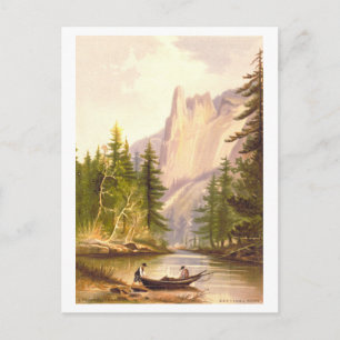 Sentinel Rock Yosemite Vintage Prang Lithographie Postkarte