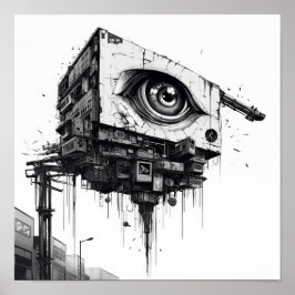 Sentinel von morgen: Künftige Überwachungskamera P Poster