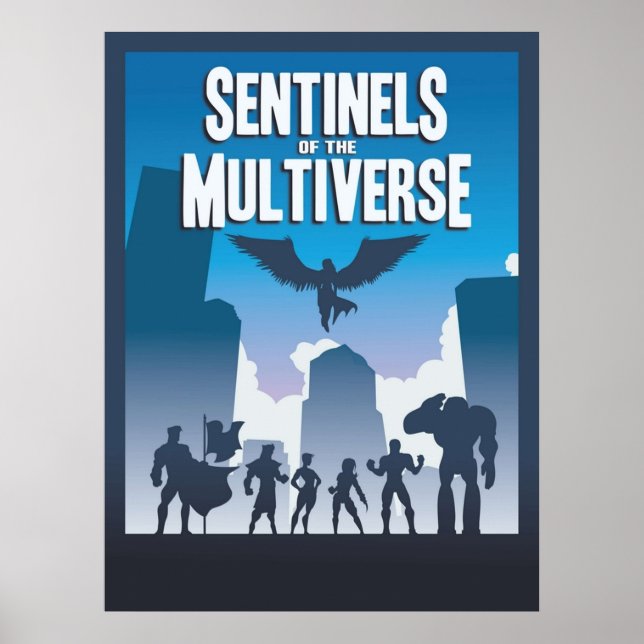 Sentinels des Multiverse-Board-Spiels Minimalistis Poster (Vorne)
