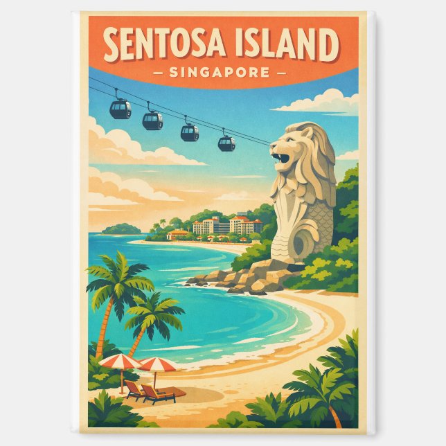 Sentosa Insel, Singapur Reise Magnet (Vorderseite)