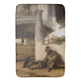 Sentry Guarding a Gate with his Pet Hund Badematte