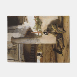 Sentry Guarding a Gate with his Pet Hund Fußmatte