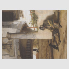 Sentry Guarding a Gate with his Pet Hund Seidenpapier