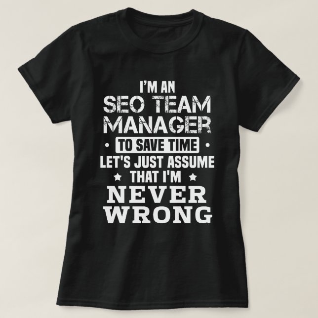 SEO Team Manager T-Shirt (Design vorne)