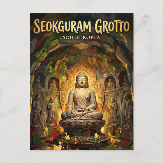 Seokguram-Grotte Südkorea Postkarte (Vorderseite)