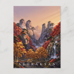 Seoraksan-Nationalpark Südkorea Reise Postkarte