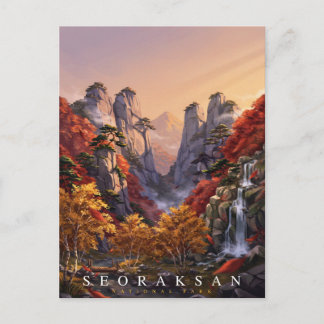 Seoraksan-Nationalpark Südkorea Reise Postkarte