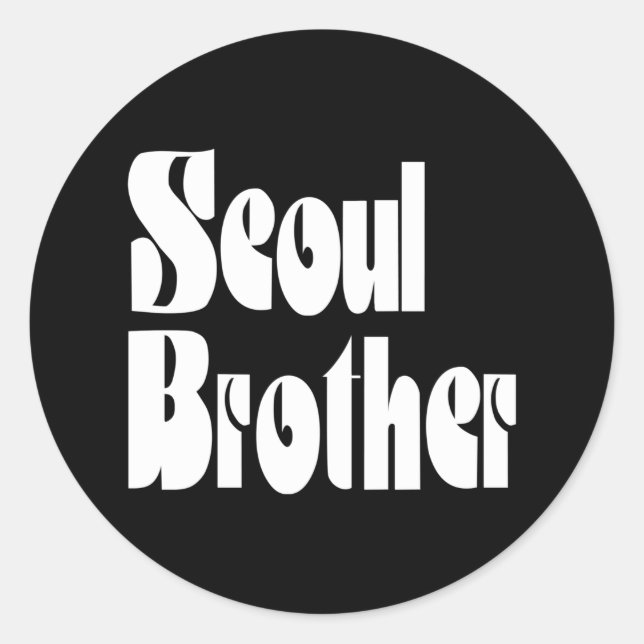 Seoul Brother Classic Round Sticker (Vorderseite)