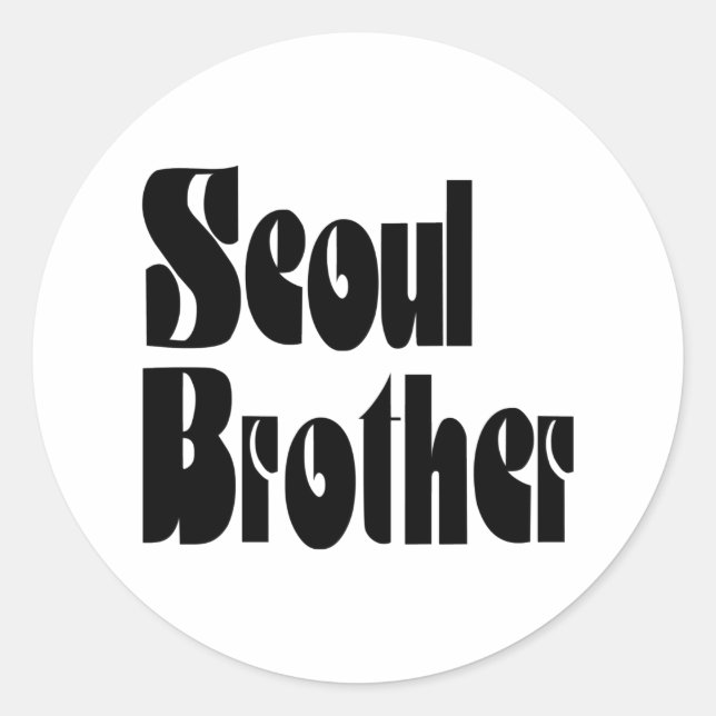 Seoul Brother Classic Round Sticker (Vorderseite)
