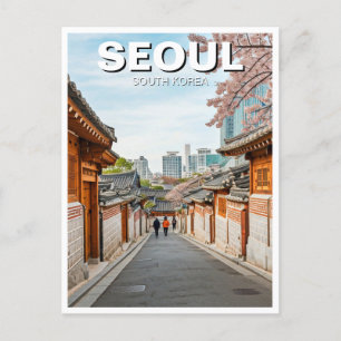 Seoul Bukchon Südkorea Travel Postkarte