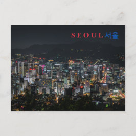 Seoul by Night Postcard Postkarte