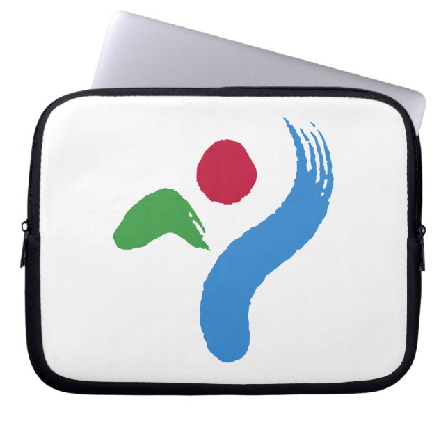 Seoul Flag Laptop Sleeve (Vorderseite)