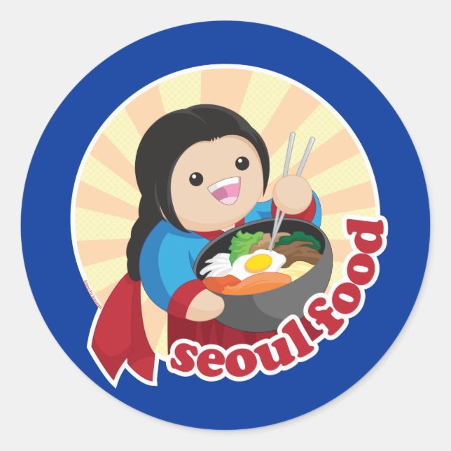 Seoul Food Runder Aufkleber (Vorderseite)