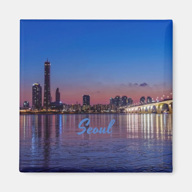 Seoul Hauptstadt South Korea City Skyline Magnet (Vorne)