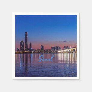 Seoul Hauptstadt South Korea City Skyline Serviette