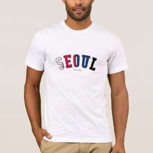 Seoul in den Südkorea-Staatsflaggefarben T-Shirt