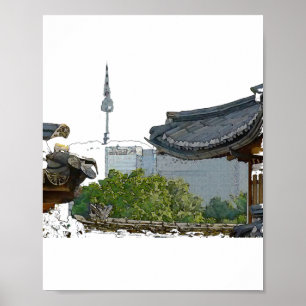 Seoul in Korea & Kultur Poster