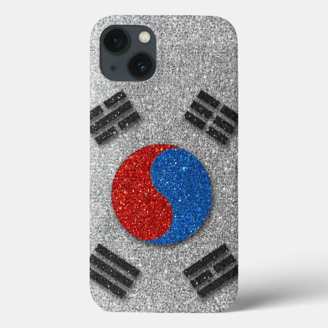 Seoul Korea Flag Korea Glitzer Trendy Stylish Case-Mate iPhone Hülle (Rückseite)