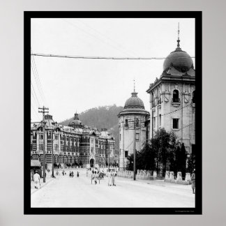 Seoul, Korea Street Scene 1912 Poster