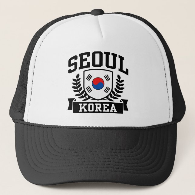 Seoul Korea Truckerkappe (Vorderseite)