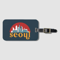 Seoul Korea Vintag City Skyline City Art