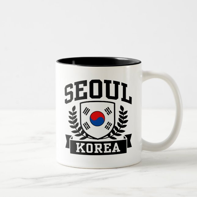 Seoul Korea Zweifarbige Tasse (Rechts)
