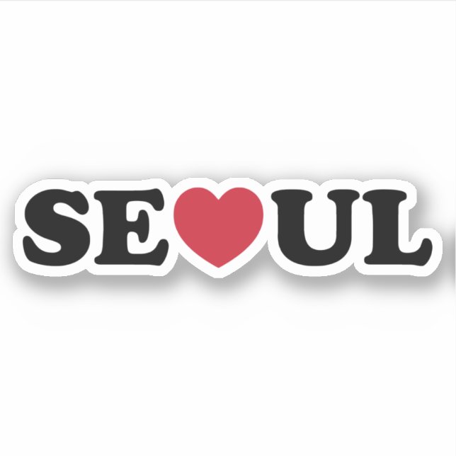 Seoul Liebe Heart Aufkleber (Vorderseite)