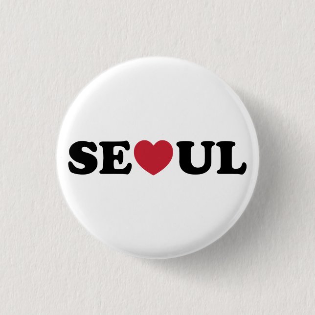 Seoul Liebe Heart Button (Vorderseite)