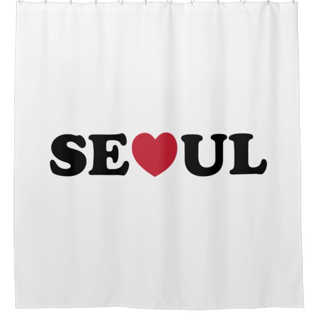 Seoul Liebe Heart Duschvorhang (Vorderseite)