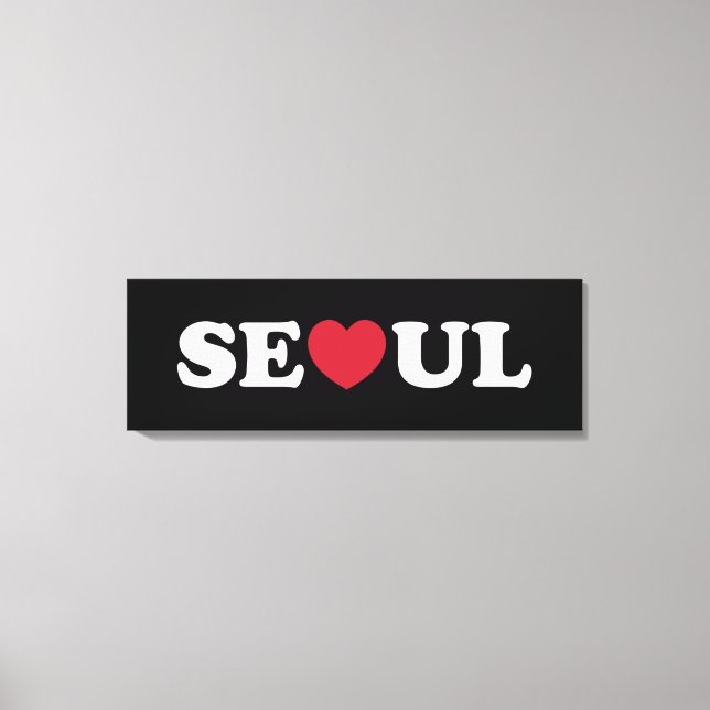 Seoul Liebe Heart Leinwanddruck (Vorderseite)