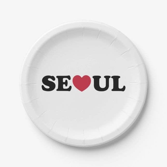 Seoul Liebe Heart Pappteller (Vorderseite)