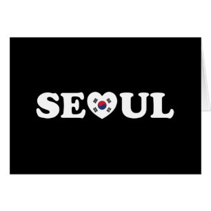 Seoul Liebe Heart Taegeukgi Flag Card