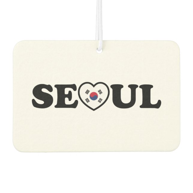 Seoul Liebe Herz Taegeukgi Flag Autolufterfrischer (Vorderseite)