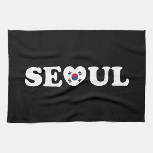 Seoul Liebe Herz Taegeukgi Flag Geschirrtuch