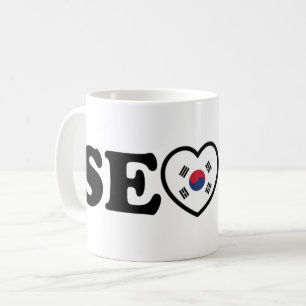 Seoul Liebe Herz Taegeukgi Flag Kaffeetasse