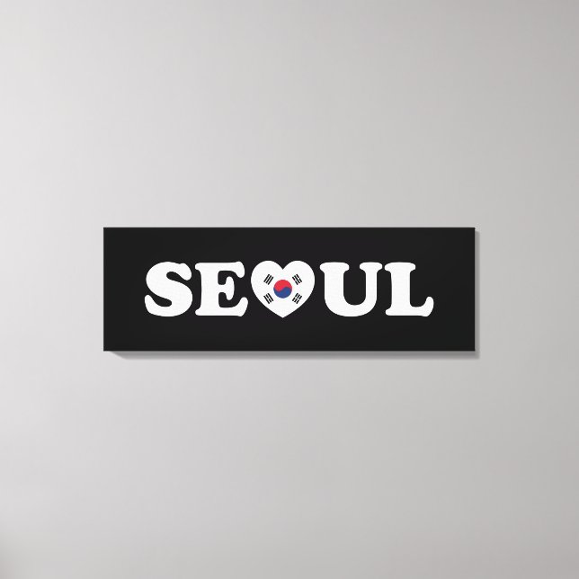 Seoul Liebe Herz Taegeukgi Flag Leinwanddruck (Vorderseite)