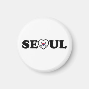 Seoul Liebe Herz Taegeukgi Flag Magnet