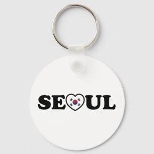 Seoul Liebe Herz Taegeukgi Flag Schlüsselanhänger