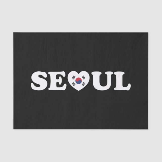 Seoul Liebe Herz Taegeukgi Flag Seidenpapier (Vorderseite)