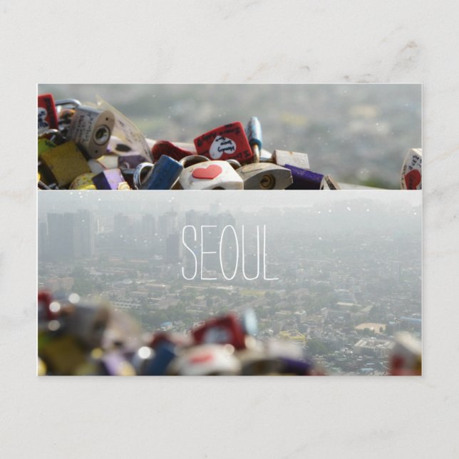 Seoul Liebe Locks Postkarte (Vorderseite)