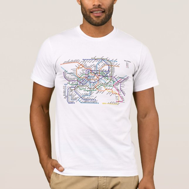 Seoul-Metro-Karten-angepasster T - Shirt (Vorderseite)
