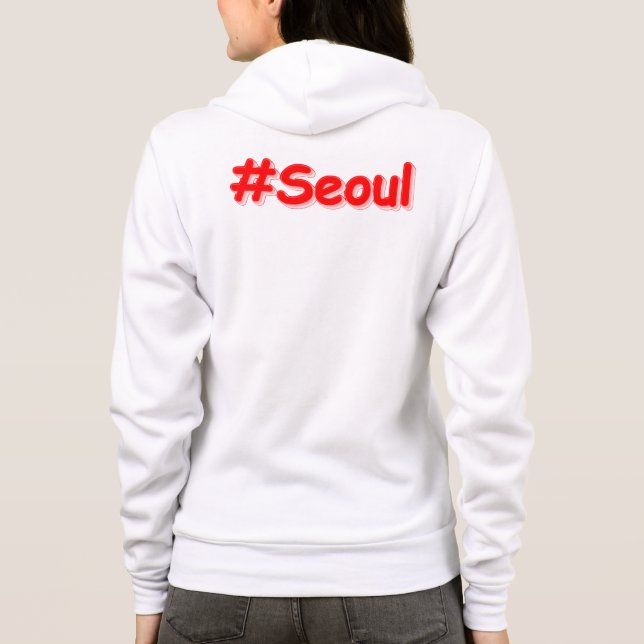 "#Seoul" Niedliches Design. Jetzt kaufen Hoodie (Rückseite)