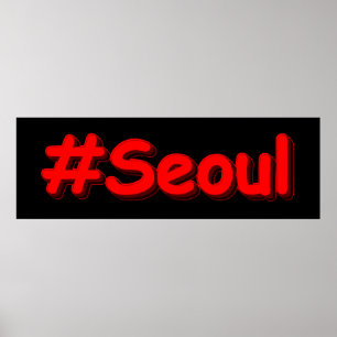 "#Seoul" Niedliches Design. Jetzt kaufen Poster