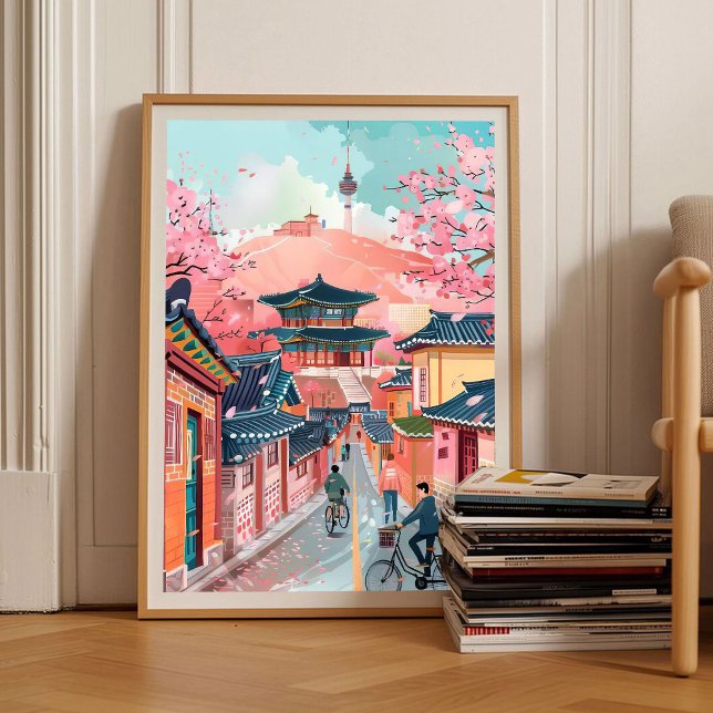 Seoul Print Seoul Illustration Travel Poster South (Von Creator hochgeladen)