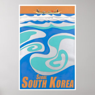 Seoul Reiseplakat Südkorea Kunstprint Asiatisch Poster